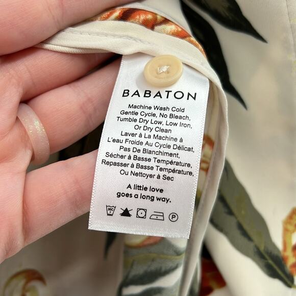 Babaton Aritzia Long Sleeve Kahlo Robe Jacket - Bone/Orange - XXS - Picture 6 of 10